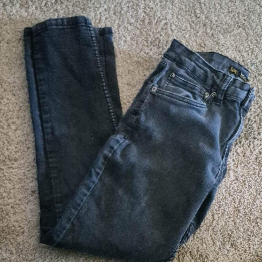 Boys Lee Black Straight Leg Jeans